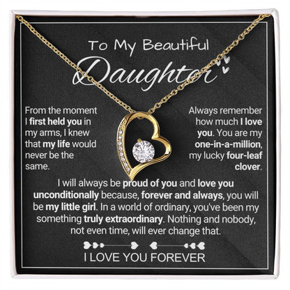 To My Beautiful Daughter - Extraordinary - Forever Love Forever Love Necklace