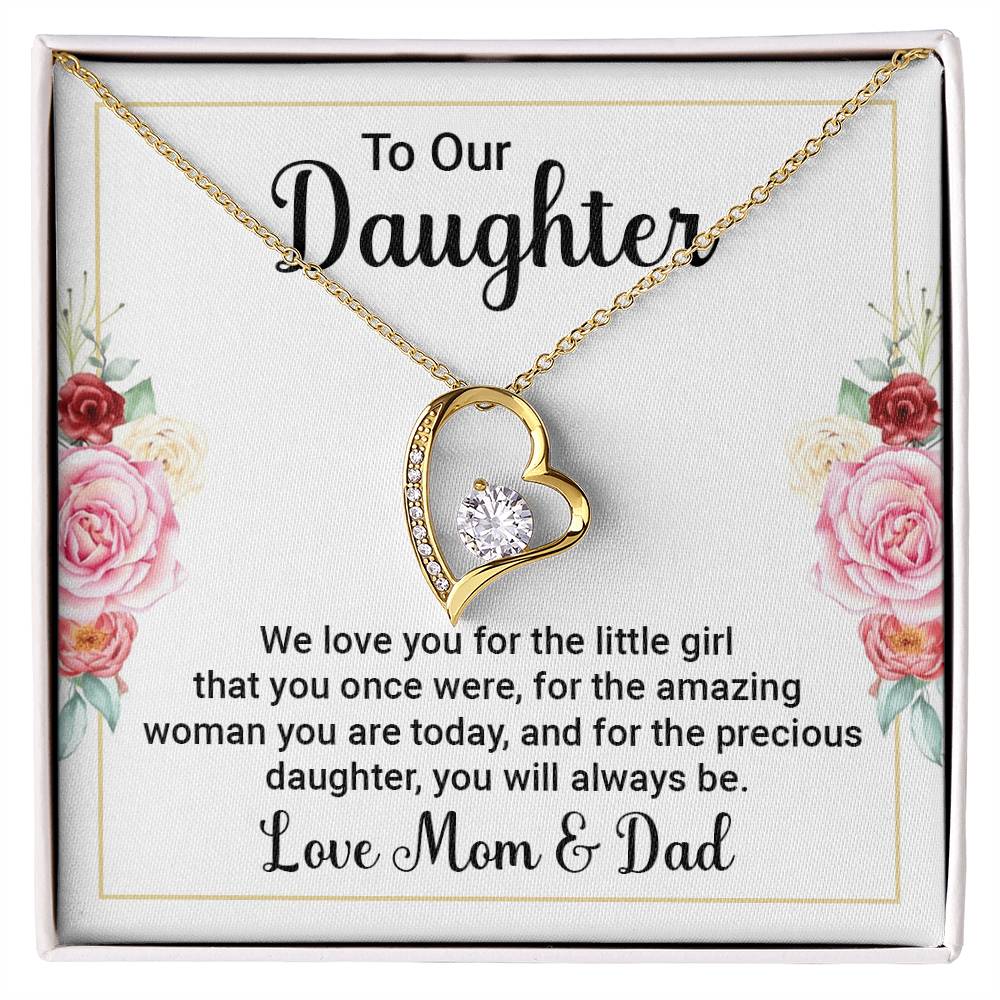 Heartstrings - Forever Love Necklace - Daughter Little Girl You Once Were Forever Love Necklace