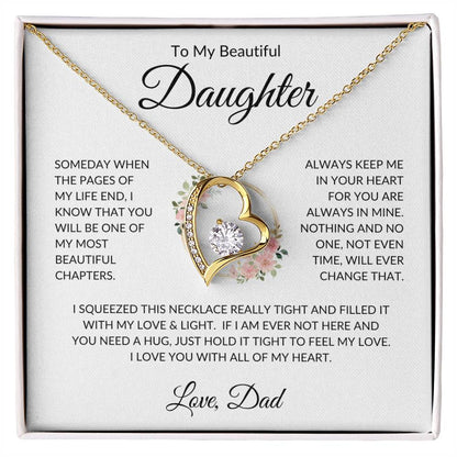 Daughter Love Dad Most Beautiful Chapters  Forever Love Necklace Forever Love Necklace