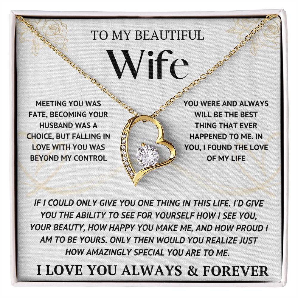 My Beautiful Wife - How Amazingly Special You Are To Me Forever Love Necklace