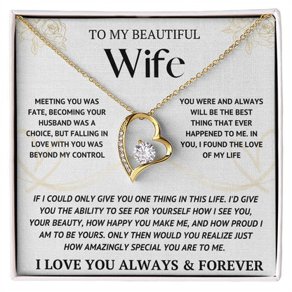 My Beautiful Wife - How Amazingly Special You Are To Me Forever Love Necklace