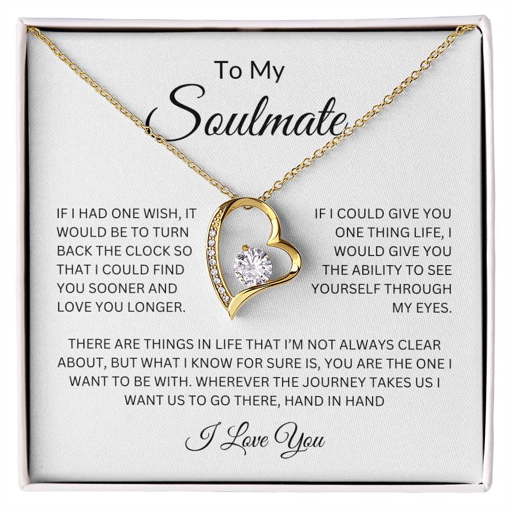To My Soulmate Forever Love Necklace
