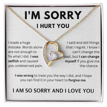 I'M Sorry I Hurt  You - White Forever Love Necklace