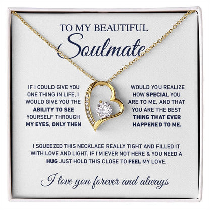 To My Beautiful Soulmate Necklace Forever Love Necklace