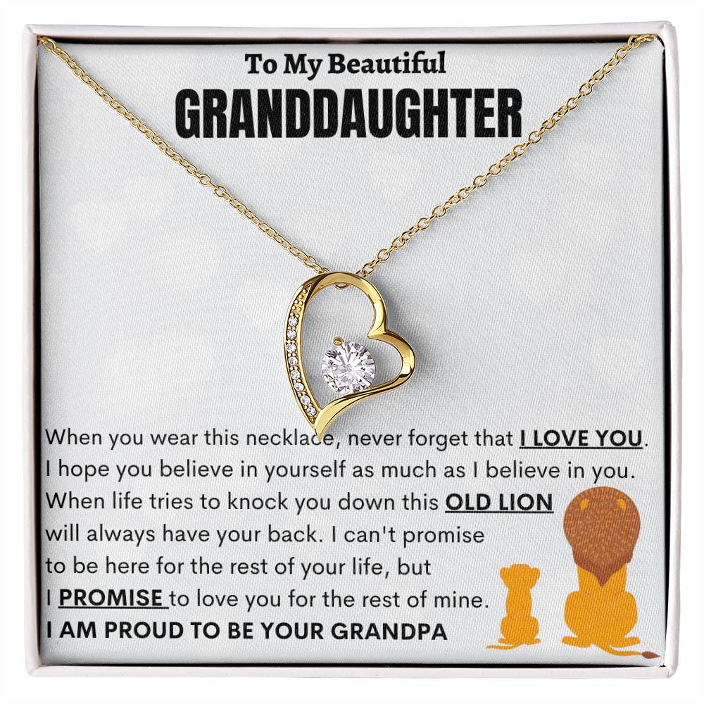 Gift For Granddaughter From Grandpa Forever Love Necklace
