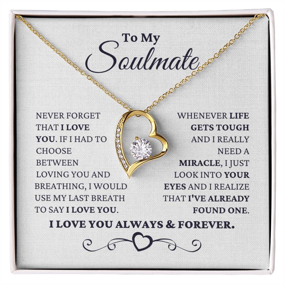 Gift For Soulmate - I Just Look Into Your Eyes Necklace Forever Love Necklace