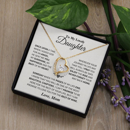 Daughter Gift- From Mom Forever Love Necklace