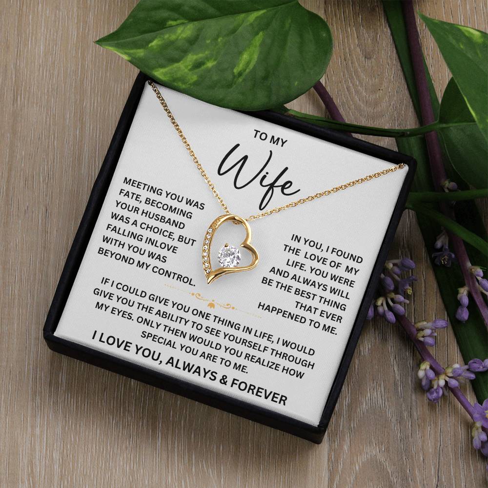 To My Wife - Forever Love Necklace Gift -  Forever Love Necklace