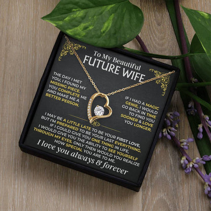 To My Beautiful Future Wife - Forever Love Gift Set - Ss516 Forever Love Necklace