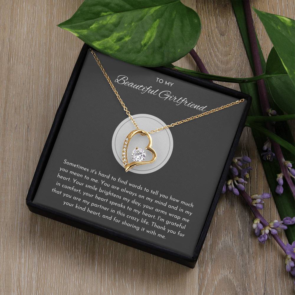 To My Beautiful Girlfriend Forever Love Necklace