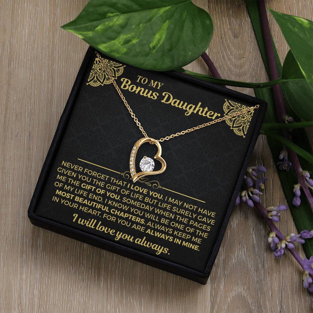 To My Bonus Daughter - Forever Love Gift Set - Ss558 Forever Love Necklace