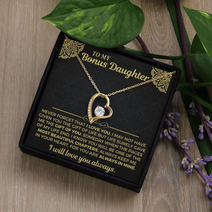 To My Bonus Daughter - Forever Love Gift Set - Ss558 Forever Love Necklace