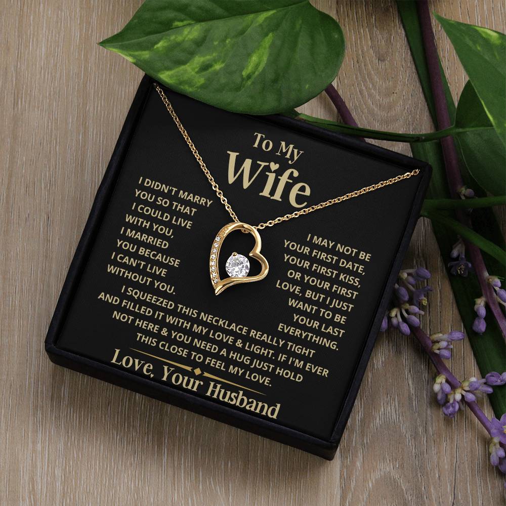 To My Wife  Heart Necklace Forever Love Necklace