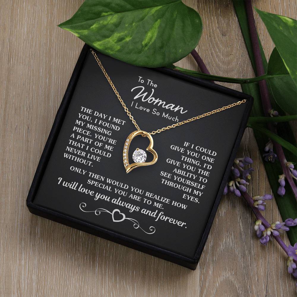 To The Woman I Love My Missing Piece Necklace Forever Love Necklace