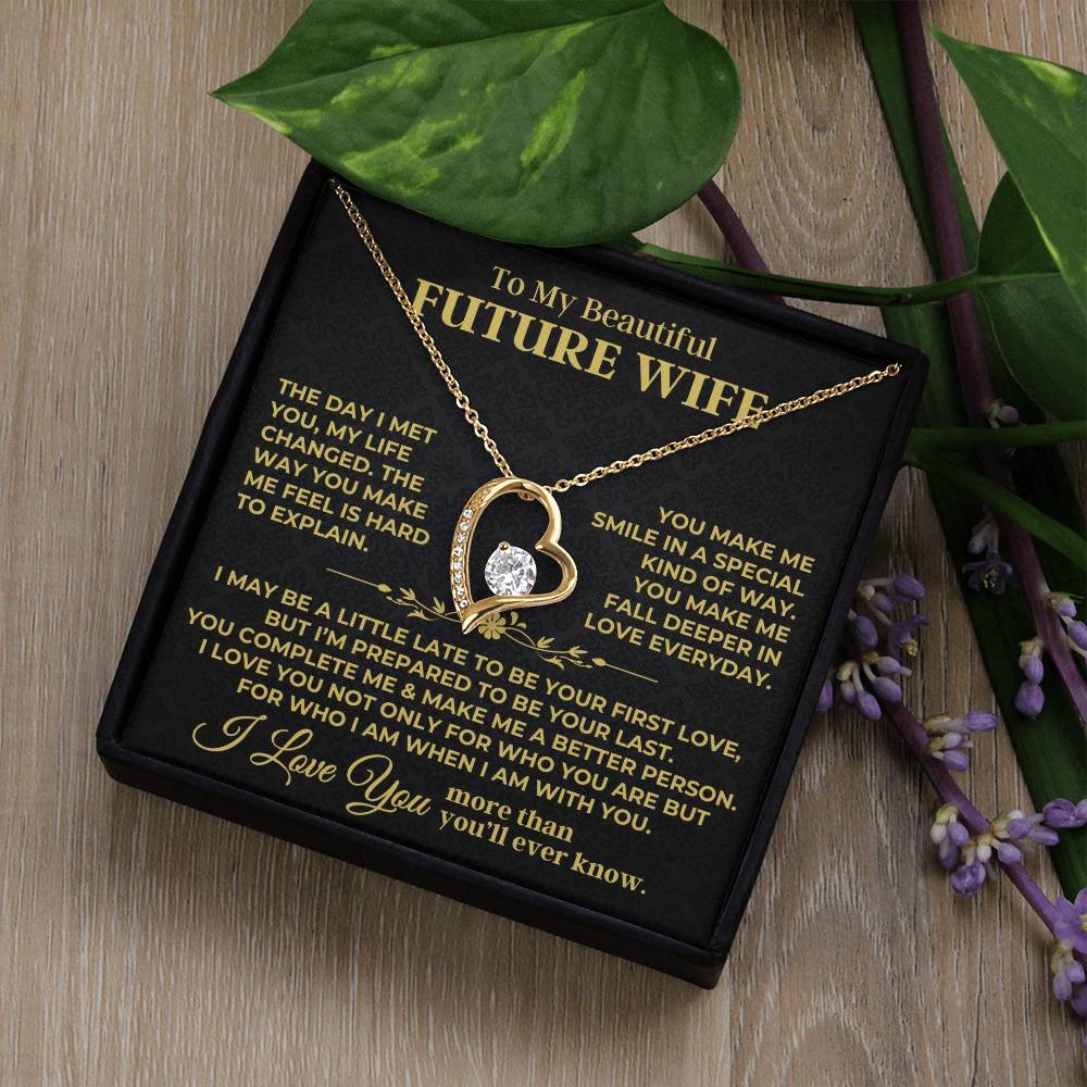 To My Beautiful Future Wife - Forever Love Gift Set - Ss546 Forever Love Necklace
