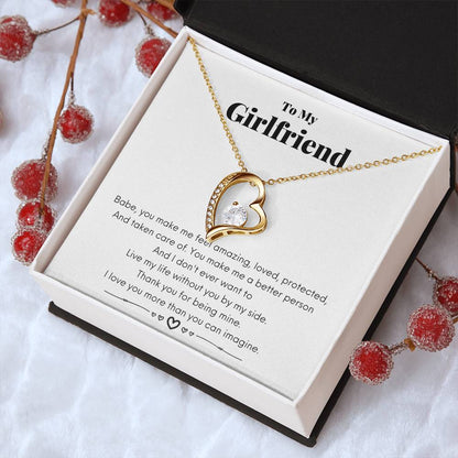 To My Girlfriend I Love You Necklace 1 Forever Love Necklace
