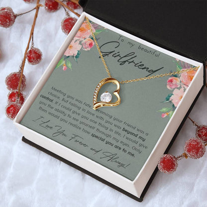 To My Girlfriend - Love You Forever & Always Necklace Forever Love Necklace