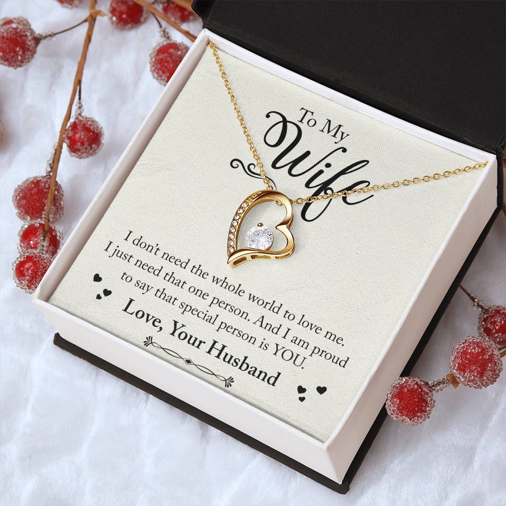 To My Wife - You're My Special Person - 925 Sterling Silver Pendant Forever Love Necklace