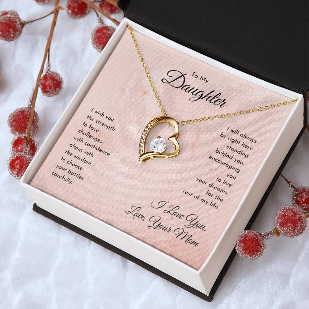 To My Daughter Necklace From Mom Gift For Daughter From Mom Birthday Gift Daughter Graduation Gift Daughter Birthday Gift From Mom Forever Love Necklace