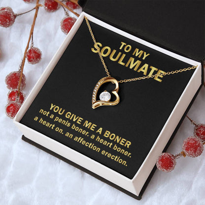 Give Me A Boner. Not A Penis Boner. Funny ??forever Love Necklace For Soulmate Gifts Forever Love Necklace