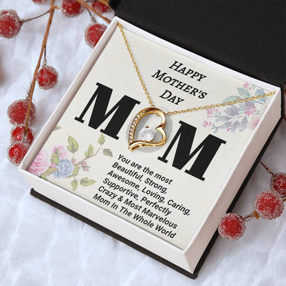 Happy Mother's Day Necklace For Mom Forever Love Necklace