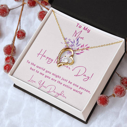 Mother's Day Customize Necklace With Custom Message Forever Love Necklace