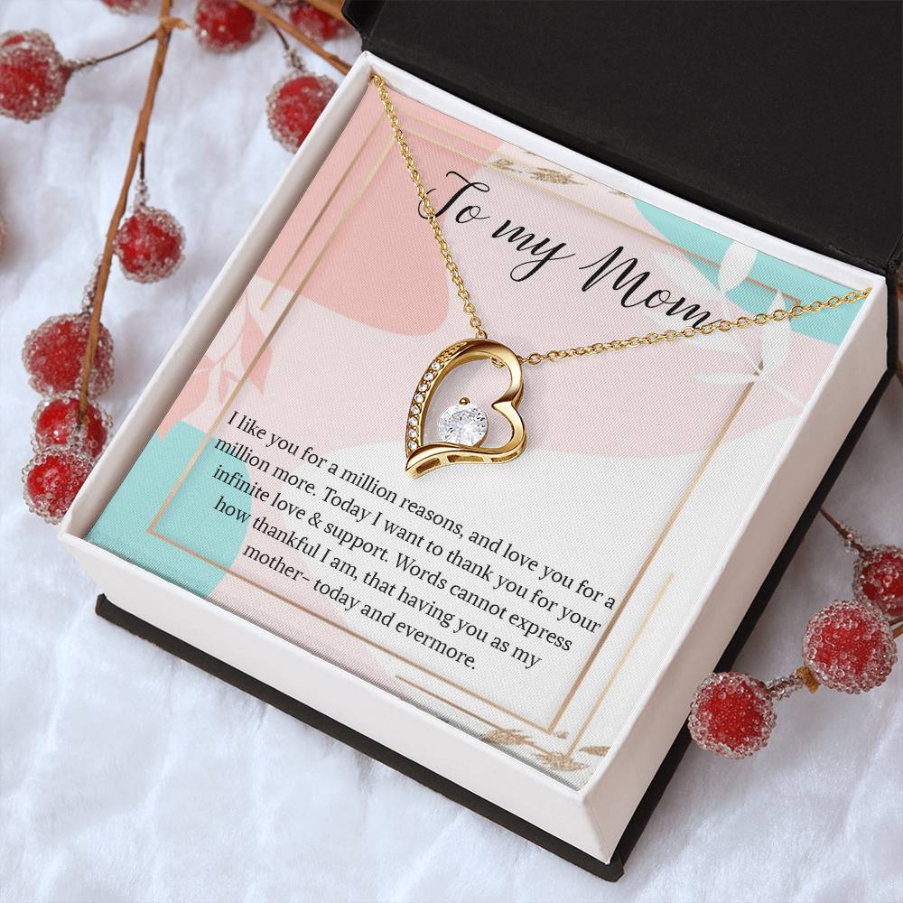 Necklace Gift For Mom To My Mom Necklace Gift For Mom Custom Mom Birthday Necklace Gift My Mom Jewelry Massage Box 1 Forever Love Necklace