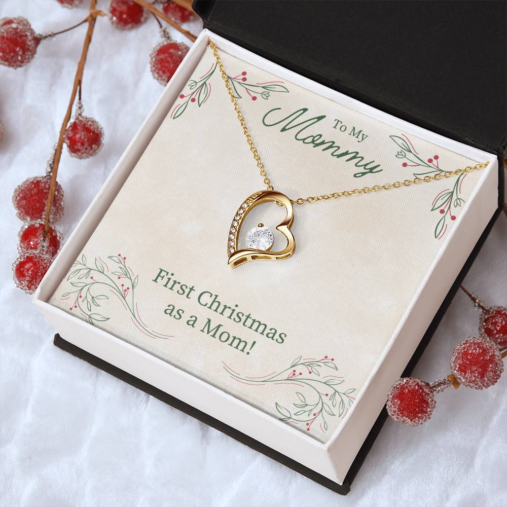 To My Mommy - First Christmas As A Mom - Forever Love Necklace Forever Love Necklace