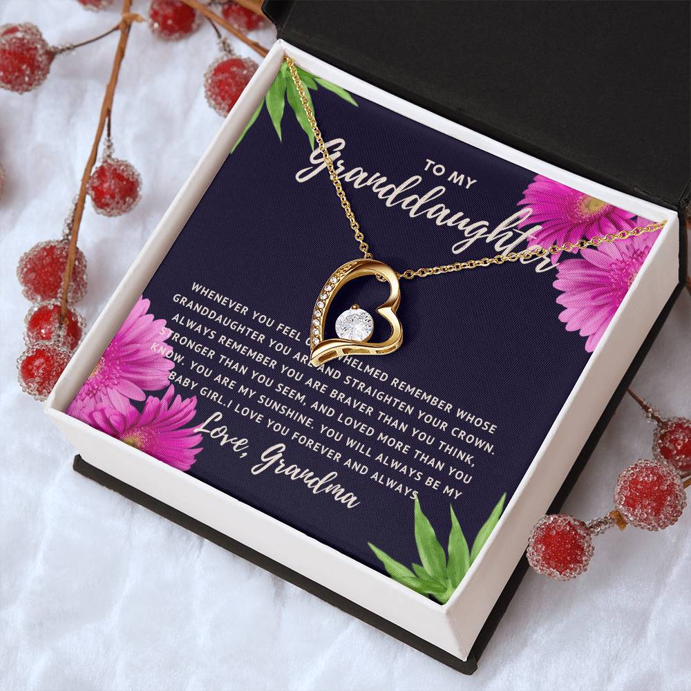 To My Granddaughter... I Love You Forever And Always Necklace From Grandma Forever Love Necklace