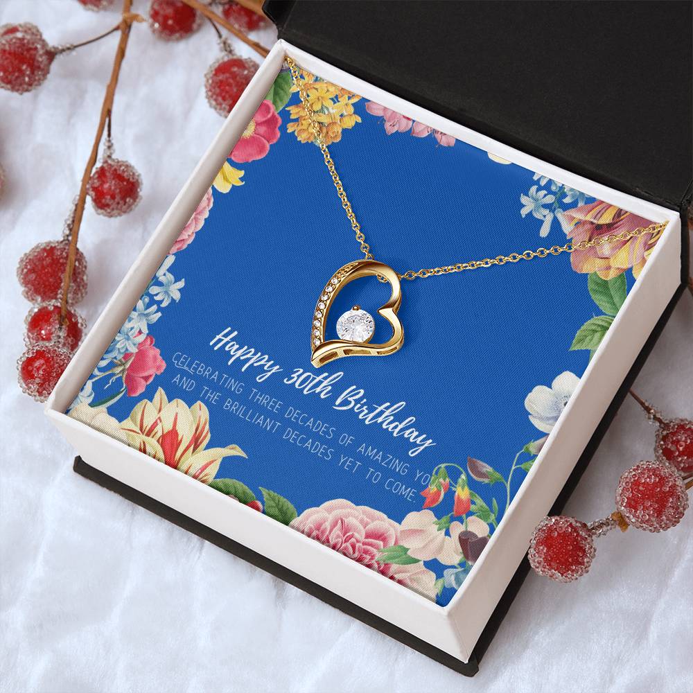 30th Birthday Gifts For Daughter Necklace For Daughter 3 Decade Jewelry 30 Years Old 30th Birthday Gift Necklace Forever Love Necklace