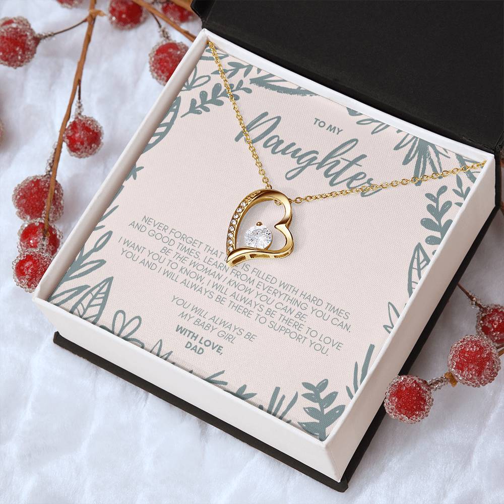 Gift For Daughter From Dad Daughter Father Necklace Daughter Gift From Dad To My Daughter Daughters Birthday Unique Grown Up Daughter Forever Love Necklace