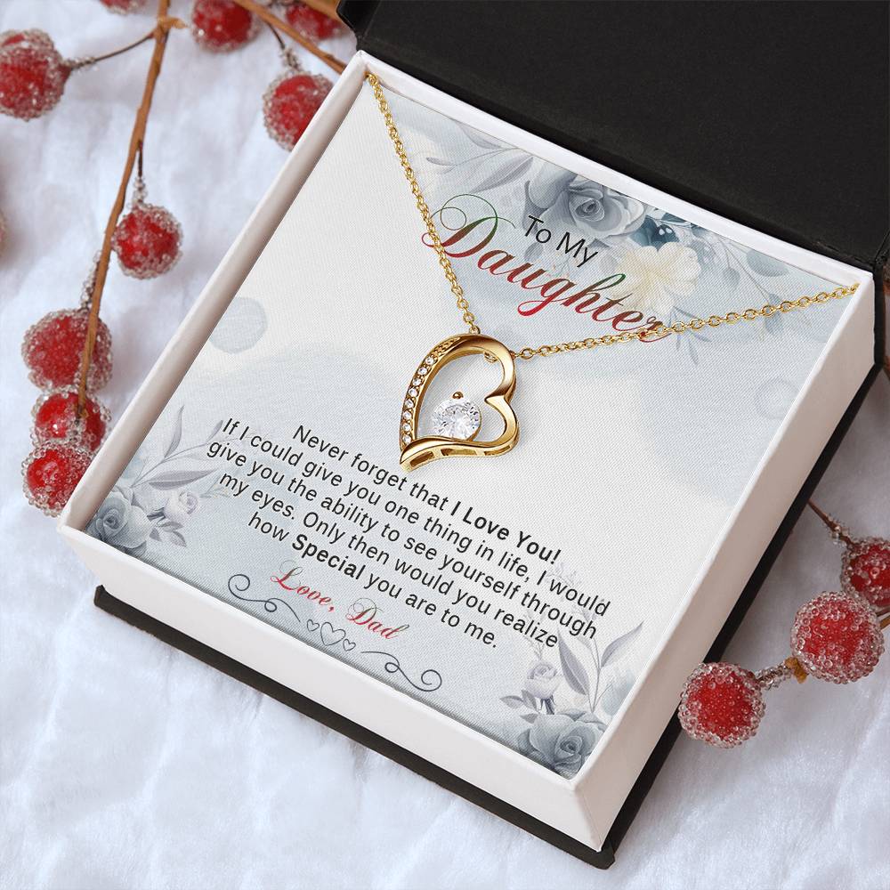 Gift For Daughter From Dad To My Daughter Necklace Daughter Gift From Dad Birthday Gift For Daughter From Dad Christmas Gift Forever Love Necklace