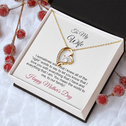 To My Wife Necklace Anniversary Gift For Wife Gift For Wife Necklace For Wife Birthday Gift For Wife Gift For Wife Birthday Forever Love Necklace