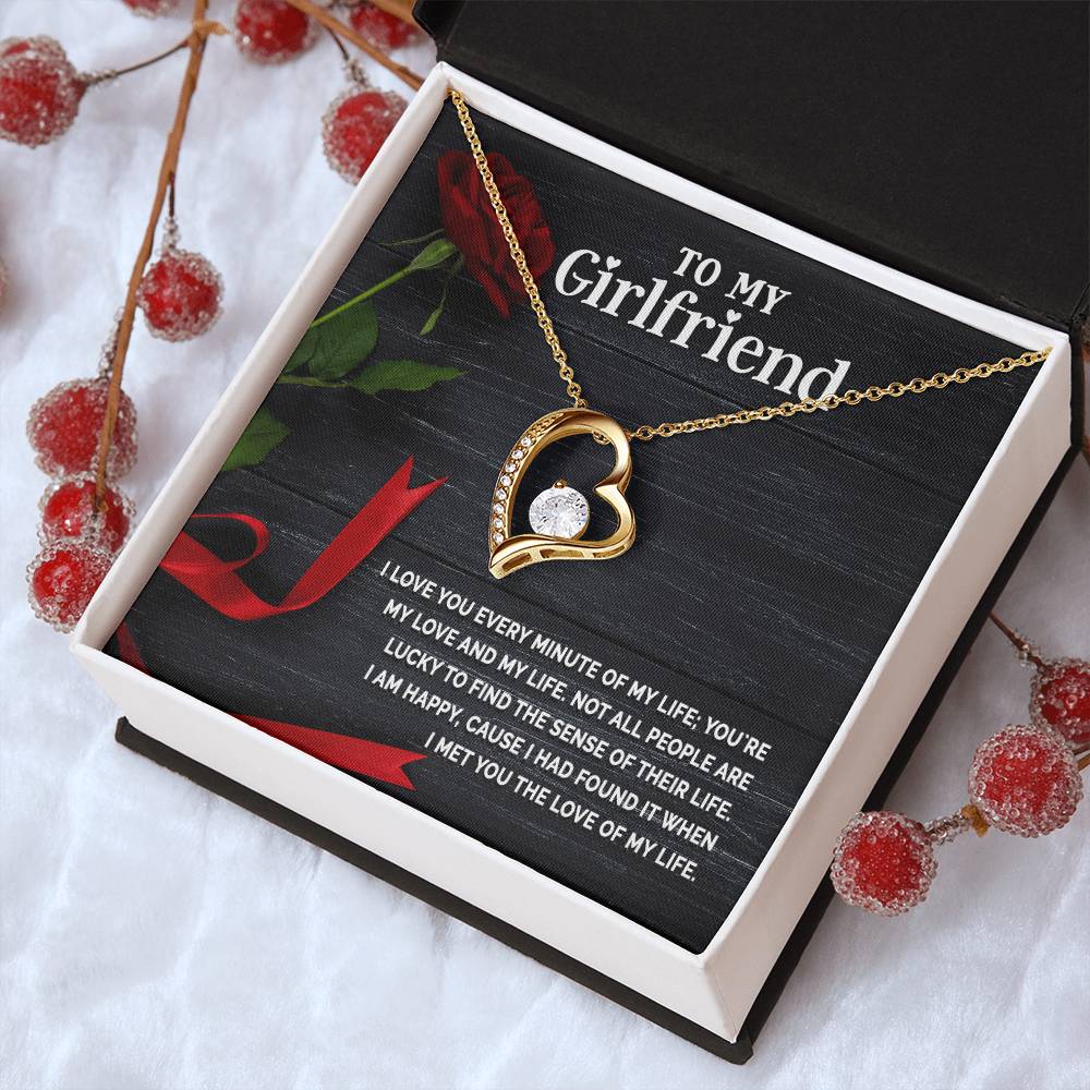 To My Girlfriend Necklace For Girlfriend Girlfriend Jewelry Anniversary Gift For Girlfriend Girlfriend Gift. Forever Love Necklace