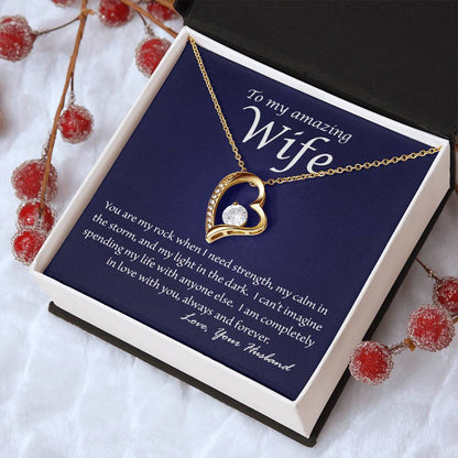 Almost Gone! Wife You Are My Rock Heart Necklace Forever Love Necklace