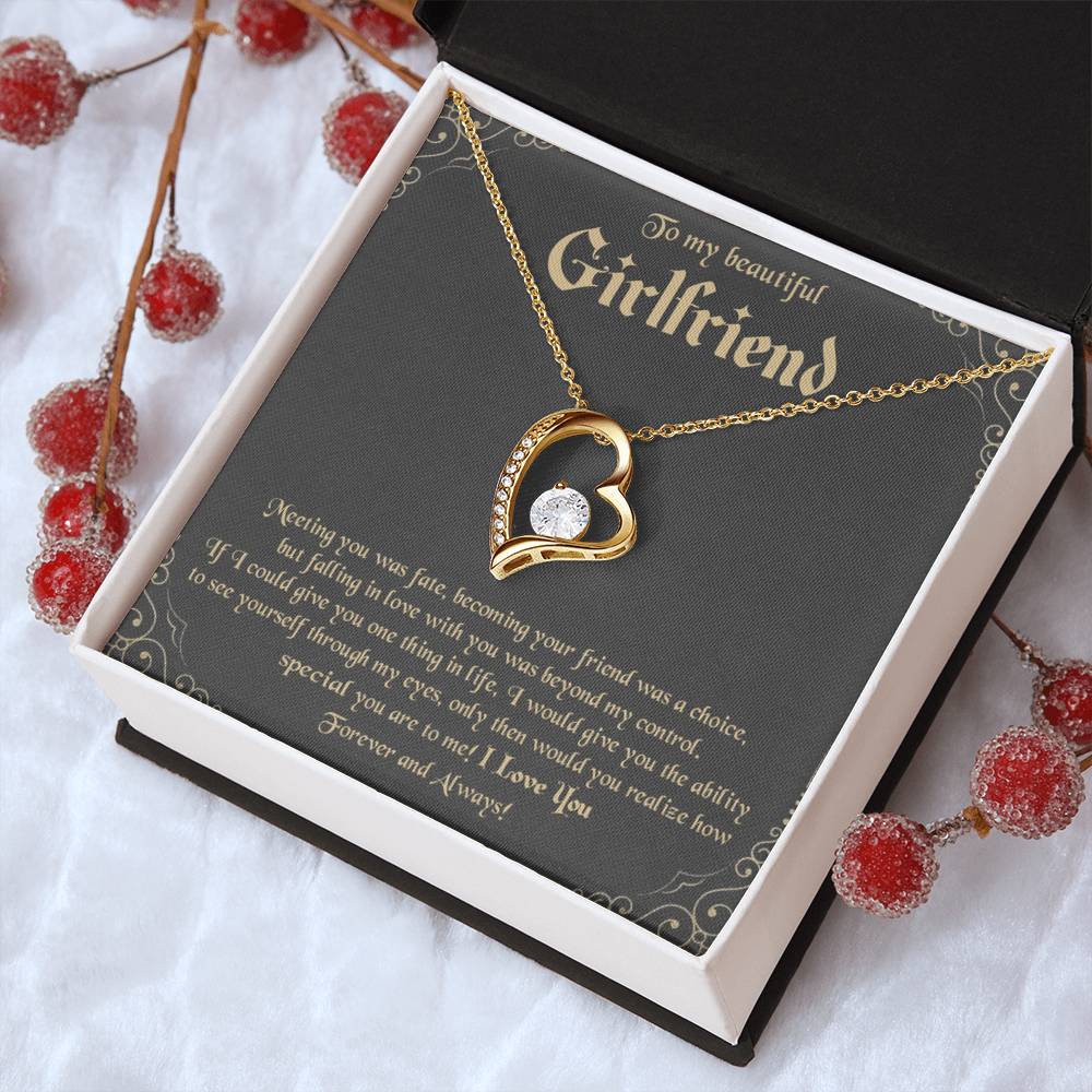To My Beautiful Girlfriend Necklace Forever Love Necklace