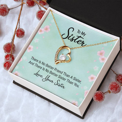 To My Sister On Her Wedding Day Necklace Wedding Gift Sister Gift Sister Wedding Day Gift Forever Love Necklace