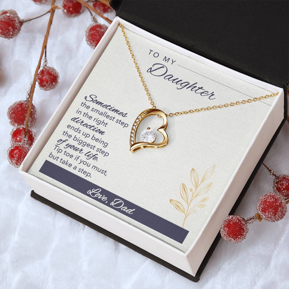 To My Daughter Necklace Gift For Daughter Customize Necklace Gift For Daughter Dad To Daughter Necklace Forever Love Necklace