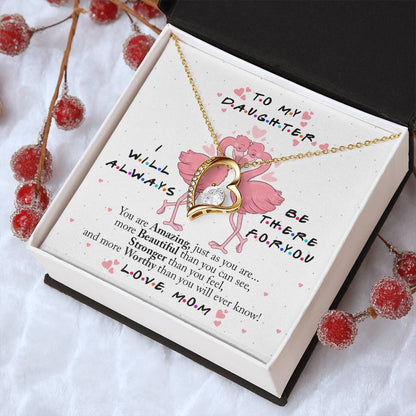 To My Daughter Flower Necklace Love Knot Pendant Cute Gift For You From Your  Gift For Daughter From Mom Daughter Mother Necklace Forever Love Necklace