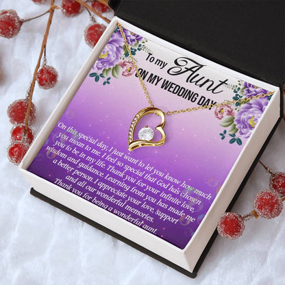 Aunt Of The Bride Gift Aunt Wedding Gift Aunt Of The Bride Forever Love Necklacewedding Gift For Aunt Aunt Necklace Gift Thank You Forever Love Necklace