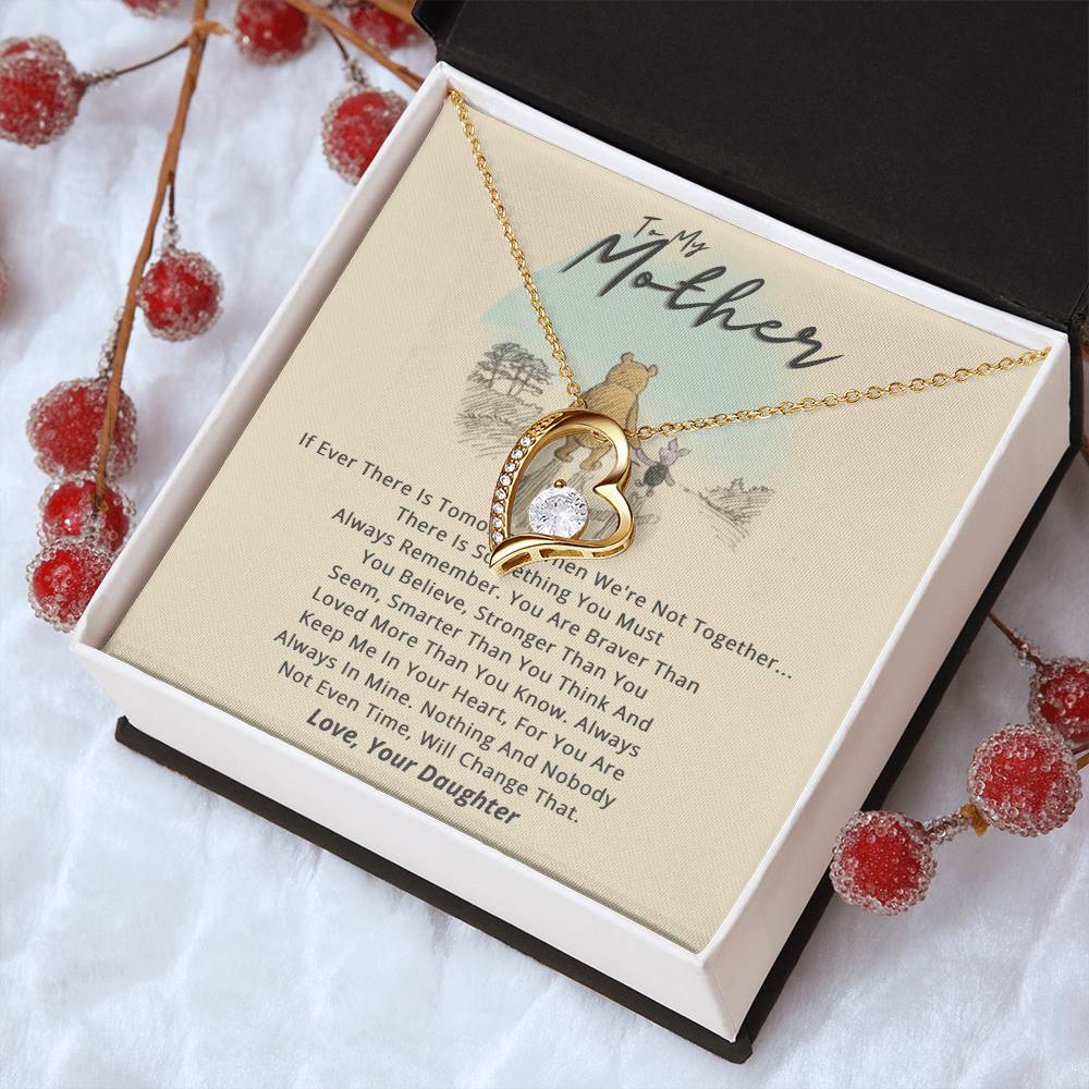 To My Mother Necklace With Message Card Mother's Day Gift 1 Forever Love Necklace