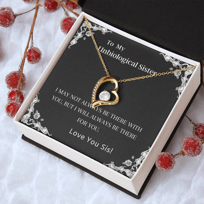 Unbiological Sister Friends Forever Heart Necklace Forever Love Necklace