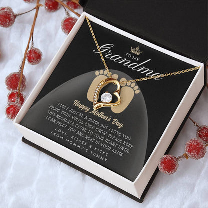 New Grandma Mothers Day Gift Mom To Grandma Necklace Pregnancy Announcement Grandparent First Time Grandma Gifts New Grandma Necklace Forever Love Necklace