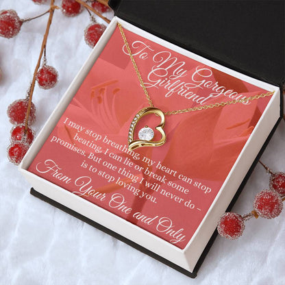 To My Gorgeous Girlfriend Just Because I Love You Forever Love Necklace