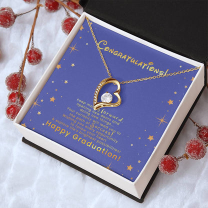 Happy Graduation Graduation Gift For Daughter Graduation Necklace Senior Class Congratulations Graduate Gift Forever Love Necklace
