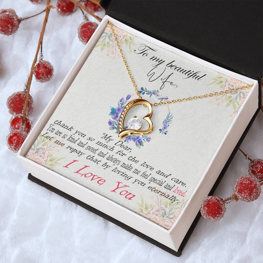 Gift For Beautiful Wife Forever Love Necklace