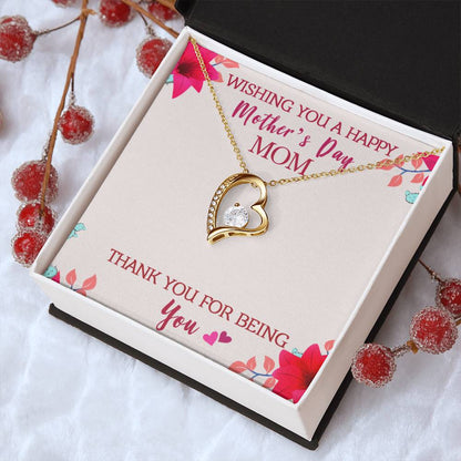 To My Mom Forever Love Necklace Mother Necklace Gift For Mother Xmas Christmas Customize Gift To My Mom 4 Forever Love Necklace