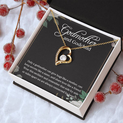 Godmother And Godchild Necklace Godmother & Goddaughter Necklace Gift Godmother And Godson Necklace Godmother Gift 1 Forever Love Necklace