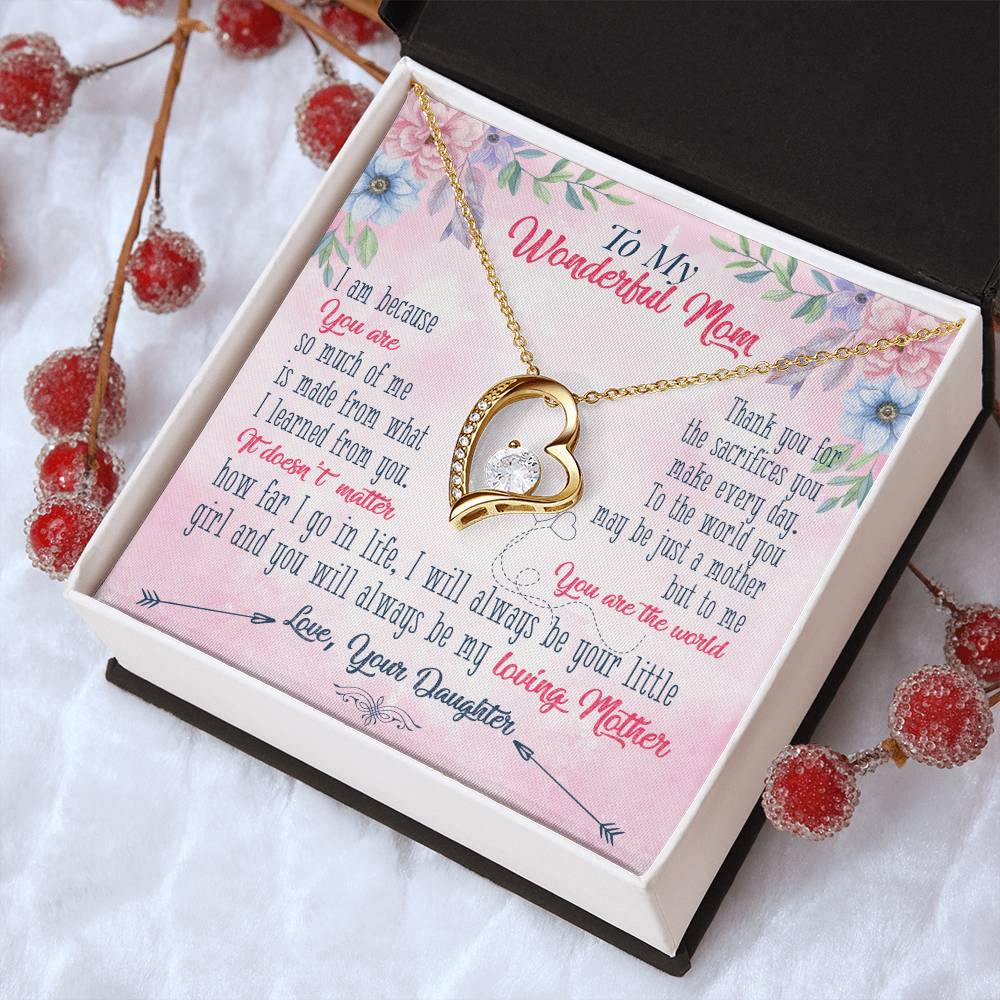 To My Mom Forever Love Necklace Mother Necklace Gift For Mother Xmas Christmas Customize Gift To My Mom 3 Forever Love Necklace