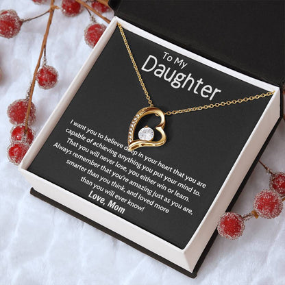 To My Daughter Beautiful Chapters Daughter Necklace Gift For Daughter Xmas Christmas Daughter Gift From Mom 4 1 Forever Love Necklace